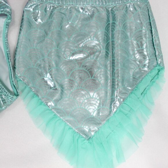 Wonder Nation 3 Piece Mermaid Skirt Swimsuit Set Bikini Toddler Girls 5T Purple - Picture 4 of 6